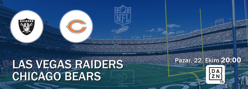 Karşılaşma Las Vegas Raiders - Chicago Bears DAZN'den canlı yayınlanacak (Pazar, 22. Ekim  20:00).