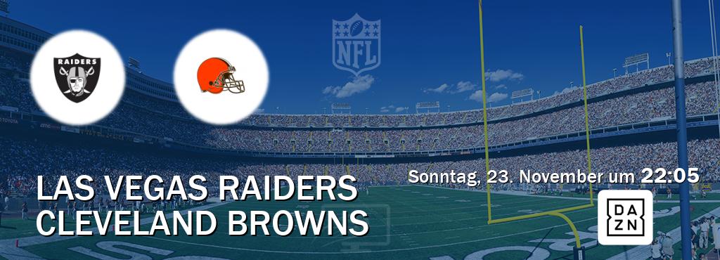 Das Spiel zwischen Las Vegas Raiders und Cleveland Browns wird am Sonntag, 23. November um 22:05, live vom DAZN übertragen. Das Spiel zwischen Las Vegas Raiders und Cleveland Browns wird am Sonntag, 23. November um 22:05, live vom DAZN übertragen.