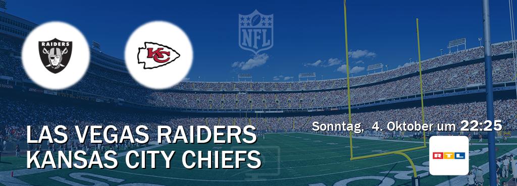 Das Spiel zwischen Las Vegas Raiders und Kansas City Chiefs wird am Sonntag,  4. Oktober um  22:25, live vom RTL übertragen.