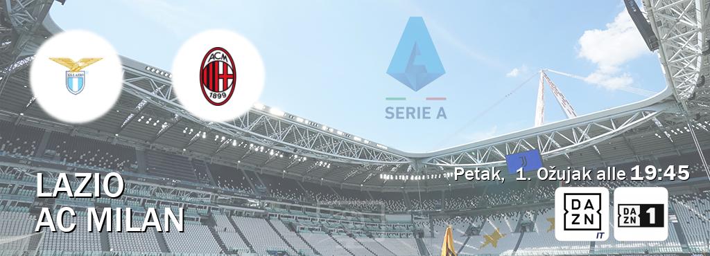 Il match Lazio - AC Milan sarà trasmesso in diretta TV su DAZN Italia e Zona DAZN (ore 19:45)