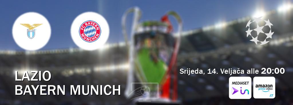 Il match Lazio - Bayern Munich sarà trasmesso in diretta TV su Amazon Prime IT e Amazon Prime Video IT (ore 20:00)