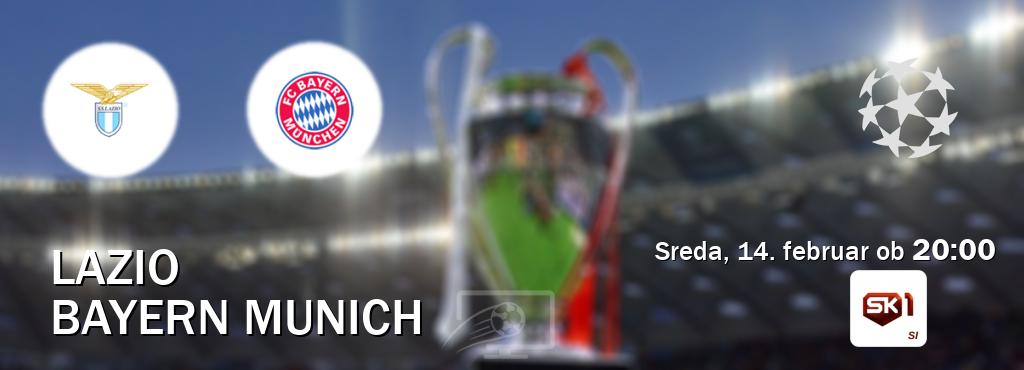 Prenos tekme med Lazio in Bayern Munich v živo na Sportklub 1 (sreda, 14. februar ob  20:00 uri).