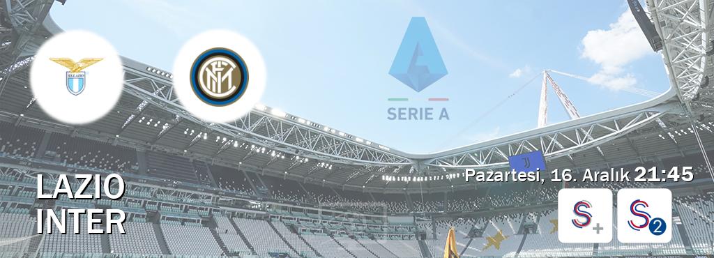 Karşılaşma Lazio - Inter S Sport + ve S Sport 2'den canlı yayınlanacak (Pazartesi, 16. Aralık  21:45).