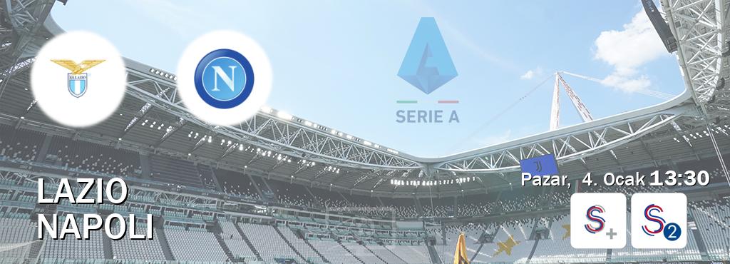 Karşılaşma Lazio - Napoli S Sport + ve S Sport 2'den canlı yayınlanacak (Pazar,  4. Ocak  13:30).