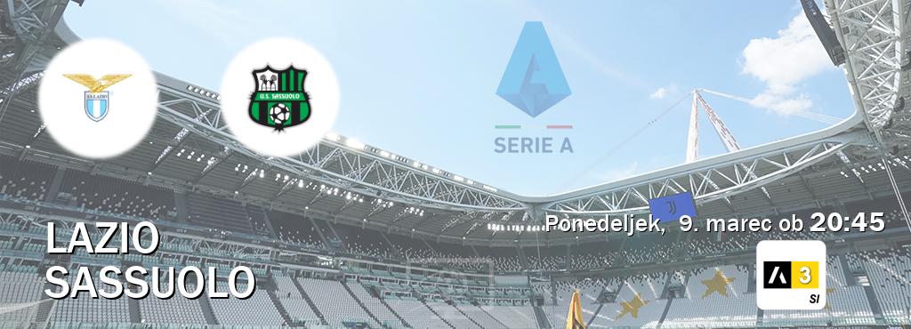 Lazio in Sassuolo v živo na Arena Sport 3. Prenos tekme bo v ponedeljek,  9. marec ob  20:45