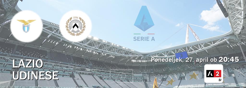 Prenos tekme med Lazio in Udinese v živo na Arena Sport 2 (ponedeljek, 27. april ob  20:45 uri).