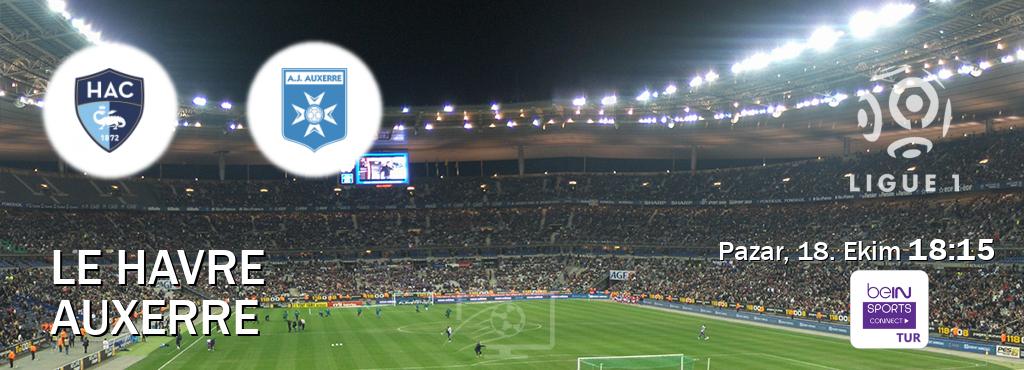 Karşılaşma Le Havre - Auxerre Bein Sports Connect'den canlı yayınlanacak (Pazar, 18. Ekim 18:15). Karşılaşma Le Havre - Auxerre Bein Sports Connect'den canlı yayınlanacak (Pazar, 18. Ekim 18:15).