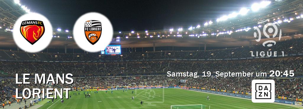 Das Spiel zwischen Le Mans und Lorient wird am Samstag, 19. September um  20:45, live vom DAZN übertragen.