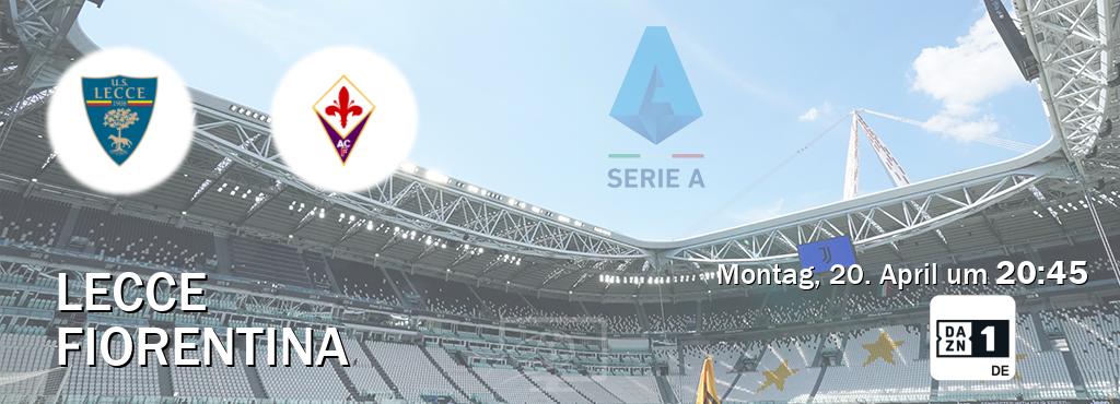 Das Spiel zwischen Lecce und Fiorentina wird am Montag, 20. April um  20:45, live vom DAZN 1 Deutschland übertragen.