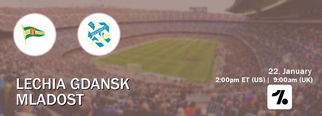 You can watch game live between Lechia Gdansk and Mladost on OneFootball.