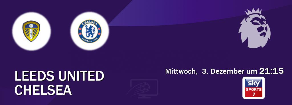 Das Spiel zwischen Leeds United und Chelsea wird am Mittwoch, 3. Dezember um 21:15, live vom Sky Sport 7 übertragen. Das Spiel zwischen Leeds United und Chelsea wird am Mittwoch, 3. Dezember um 21:15, live vom Sky Sport 7 übertragen.