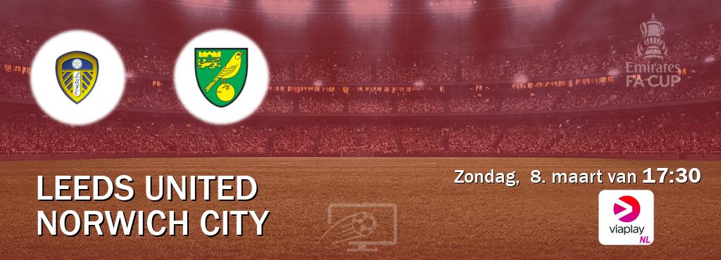Wedstrijd tussen Leeds United en Norwich City live op tv bij Viaplay Nederland (zondag, 8. maart van 17:30). Wedstrijd tussen Leeds United en Norwich City live op tv bij Viaplay Nederland (zondag, 8. maart van 17:30).