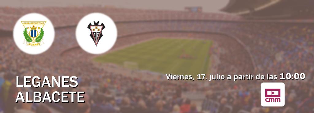 El partido entre Leganes y Albacete será retransmitido por CMMPlay (viernes, 17. julio a partir de las  10:00).