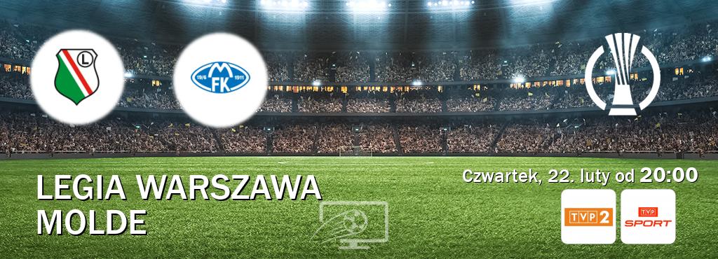 Gra między Legia Warszawa i Molde transmisja na żywo w TVP 2 i TVP Sport (czwartek, 22. luty od  20:00).