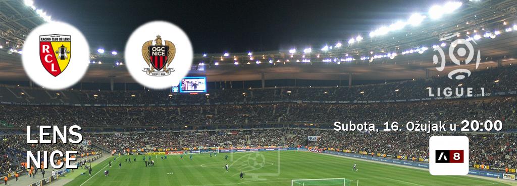 Izravni prijenos utakmice Lens i Nice pratite uživo na Arena Sport 8 (Subota, 16. Ožujak u  20:00).