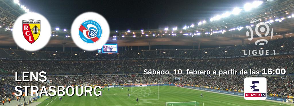 El partido entre Lens y Strasbourg será retransmitido por Eurosport Player ES (sábado, 10. febrero a partir de las  16:00).