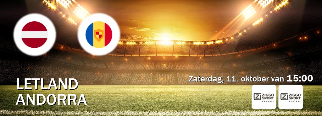 Wedstrijd tussen Letland en Andorra live op tv bij Ziggo Sport 2, Ziggo Sport (zaterdag, 11. oktober van  15:00).
