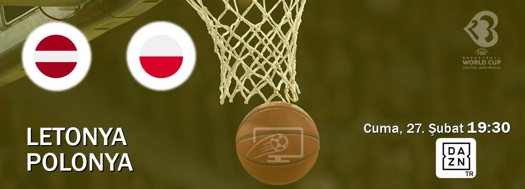 Karşılaşma Letonya - Polonya DAZN'den canlı yayınlanacak (Cuma, 27. Şubat  19:30).