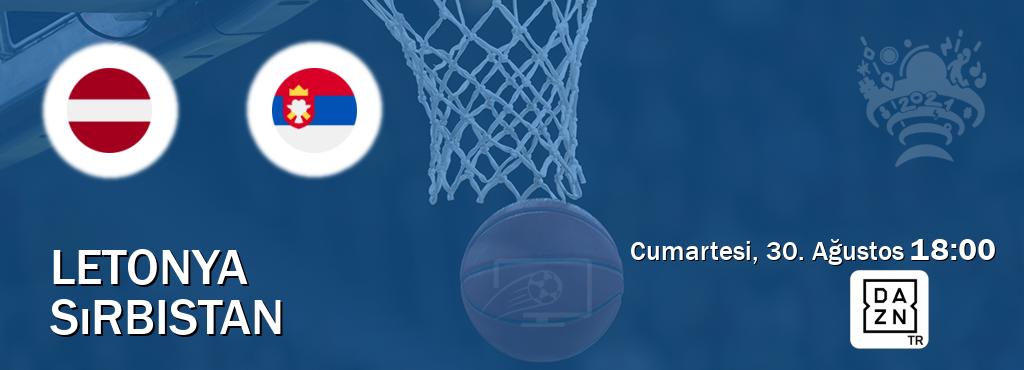 Karşılaşma Letonya - Sırbistan DAZN'den canlı yayınlanacak (Cumartesi, 30. Ağustos  18:00).