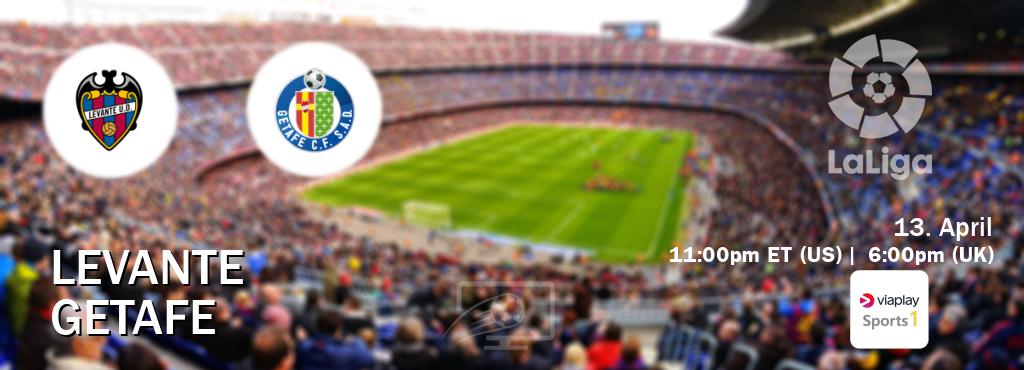 You can watch game live between Levante and Getafe on Viaplay Sports 1(UK). You can watch game live between Levante and Getafe on Viaplay Sports 1(UK).