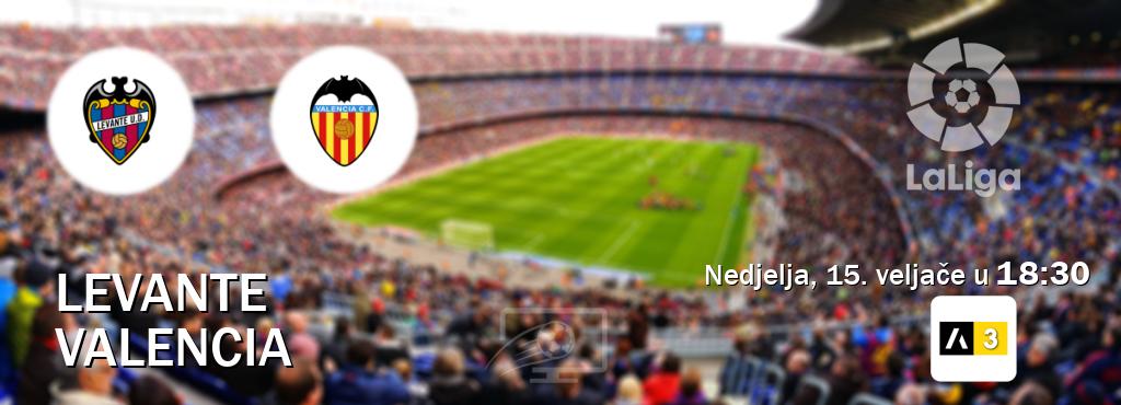 Izravni prijenos utakmice Levante i Valencia pratite uživo na Arena Sport 3 (nedjelja, 15. veljače u  18:30).