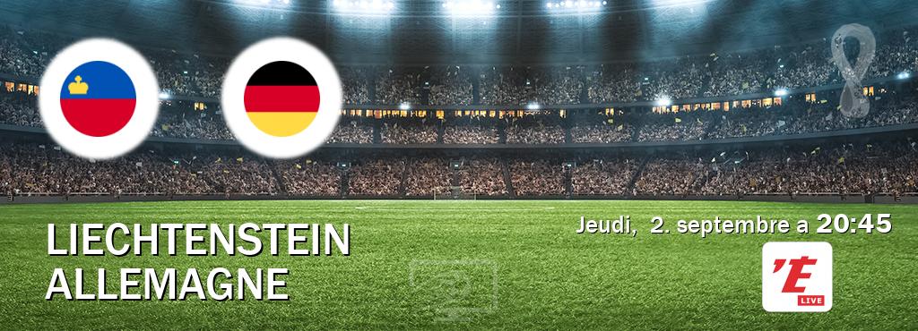 Match entre Liechtenstein et Allemagne en direct à la L'Equipe Live (jeudi,  2. septembre a  20:45).