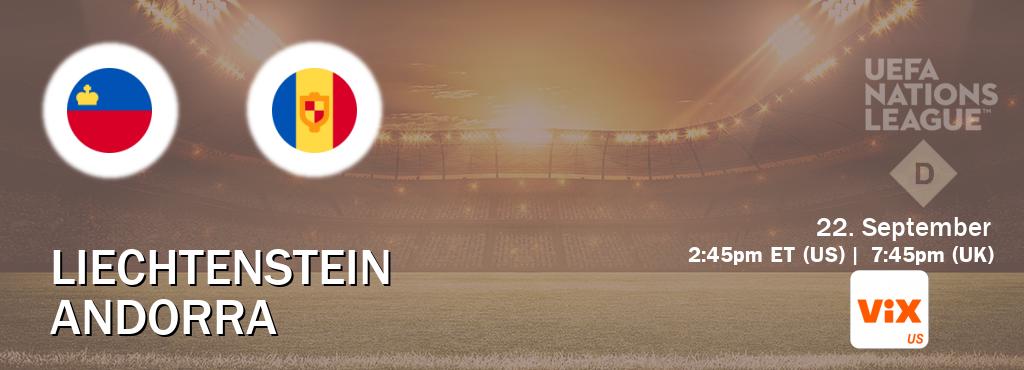 You can watch game live between Liechtenstein and Andorra on VIX.