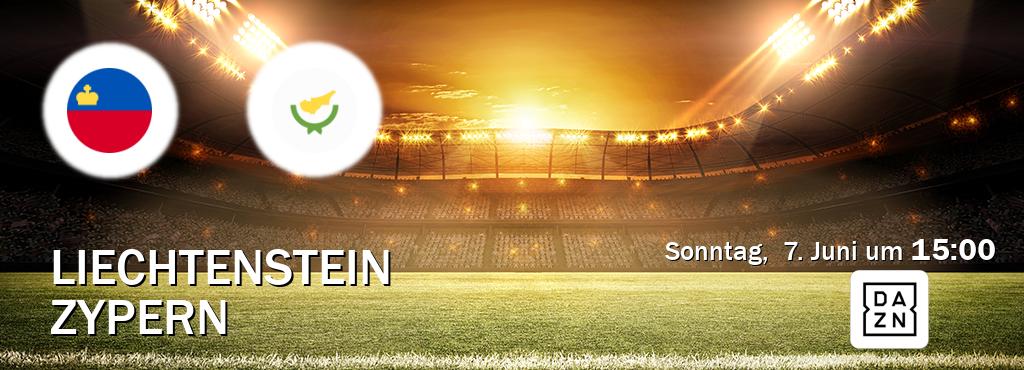 Das Spiel zwischen Liechtenstein und Zypern wird am Sonntag,  7. Juni um  15:00, live vom DAZN übertragen.