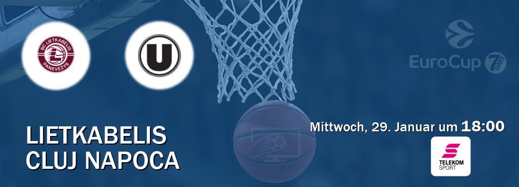 Das Spiel zwischen Lietkabelis und Cluj Napoca wird am Mittwoch, 29. Januar um  18:00, live vom Magenta Sport übertragen.