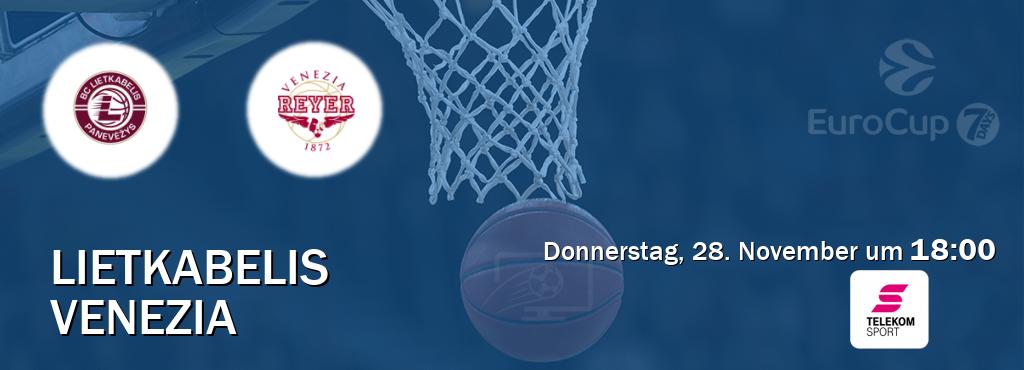 Das Spiel zwischen Lietkabelis und Venezia wird am Donnerstag, 28. November um  18:00, live vom Magenta Sport übertragen.