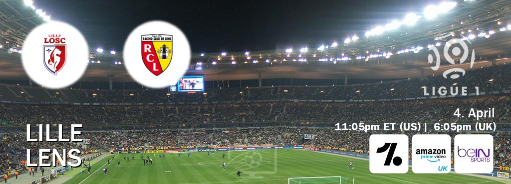 You can watch game live between Lille and Lens on OneFootball, Amazon Prime Video UK(UK), beIN SPORTS USA(US).