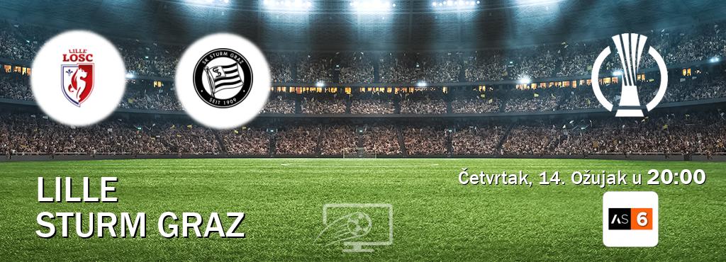 Izravni prijenos utakmice Lille i Sturm Graz pratite uživo na Arena Sport 6 (Četvrtak, 14. Ožujak u  20:00).