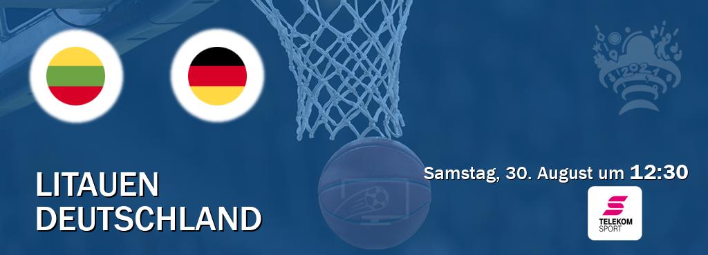 Das Spiel zwischen Litauen und Deutschland wird am Samstag, 30. August um 12:30, live vom Magenta Sport übertragen. Das Spiel zwischen Litauen und Deutschland wird am Samstag, 30. August um 12:30, live vom Magenta Sport übertragen.