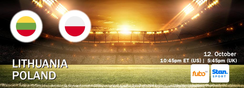 You can watch game live between Lithuania and Poland on fuboTV(US) and Stan Sport(AU).