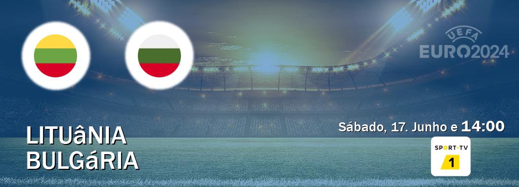 Jogo entre Lituânia e Bulgária tem emissão Sport TV 1 (Sábado, 17. Junho e  14:00).