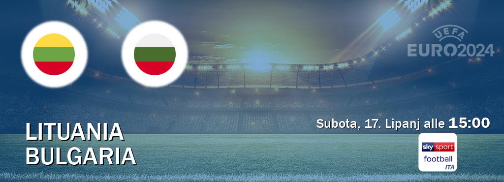 Il match Lituania - Bulgaria sarà trasmesso in diretta TV su Sky Sport Football (ore 15:00)