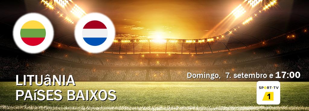 Jogo entre Lituânia e Países Baixos tem emissão Sport TV 1 (domingo,  7. setembro e  17:00).