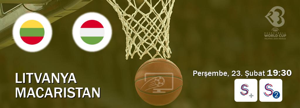 Karşılaşma Litvanya - Macaristan S Sport + ve S Sport 2'den canlı yayınlanacak (Perşembe, 23. Şubat  19:30).