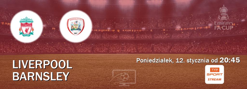 Gra między Liverpool i Barnsley transmisja na żywo w TVP Sport.pl (poniedziałek, 12. stycznia od  20:45).