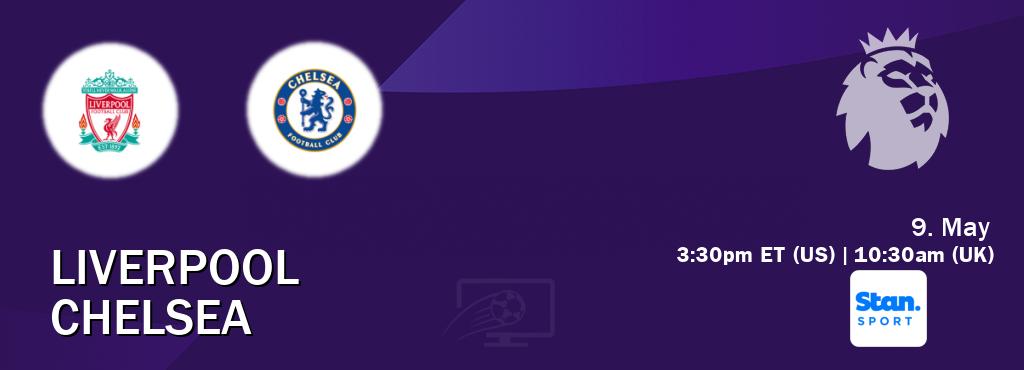 You can watch game live between Liverpool and Chelsea on Stan Sport(AU).