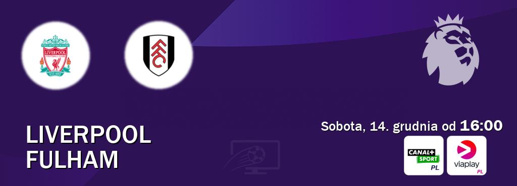 Gra między Liverpool i Fulham transmisja na żywo w CANAL+ Sport i Viaplay Polska (sobota, 14. grudnia od  16:00).