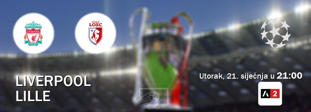 Izravni prijenos utakmice Liverpool i Lille pratite uživo na Arena Sport 2 (utorak, 21. siječnja u  21:00).