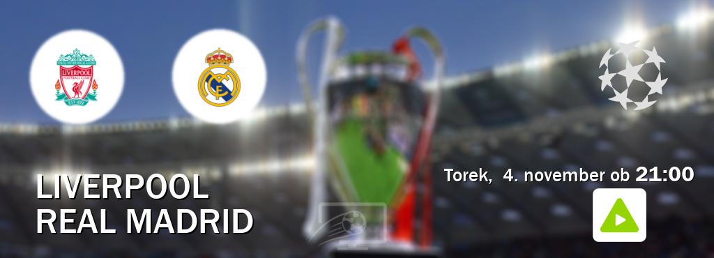 Liverpool in Real Madrid v živo na Kanal A. Prenos tekme bo v torek, 4. november ob 21:00 Liverpool in Real Madrid v živo na Kanal A. Prenos tekme bo v torek, 4. november ob 21:00