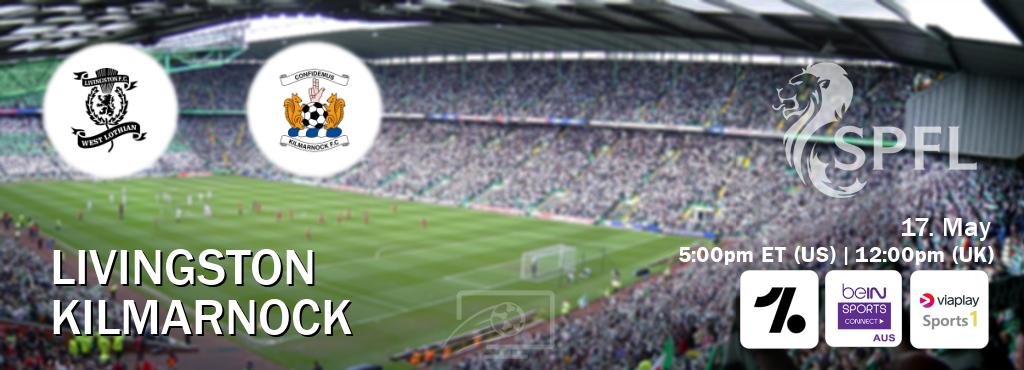 You can watch game live between Livingston and Kilmarnock on OneFootball, beIN Sports Connect(AU), Viaplay Sports 1(UK).