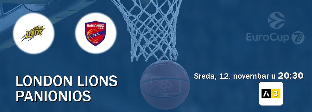 Izravni prijenos utakmice London Lions i Panionios pratite uživo na Arena Sport 3 (sreda, 12. novembar u 20:30). Izravni prijenos utakmice London Lions i Panionios pratite uživo na Arena Sport 3 (sreda, 12. novembar u 20:30).