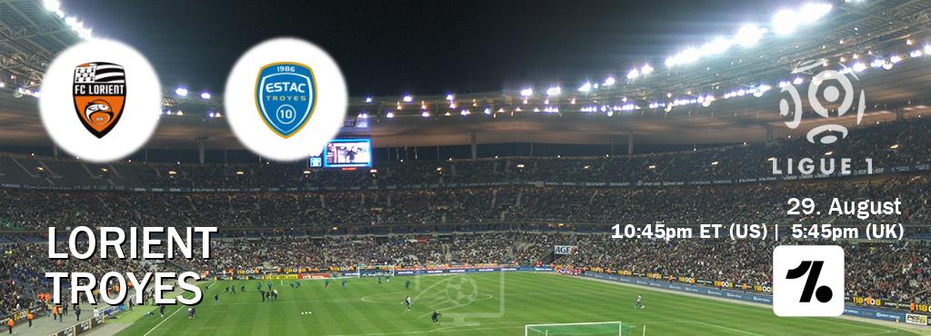 You can watch game live between Lorient and Troyes on OneFootball.