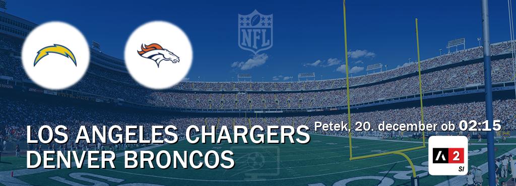 Prenos tekme med Los Angeles Chargers in Denver Broncos v živo na Arena Sport 2 (petek, 20. december ob  02:15 uri).