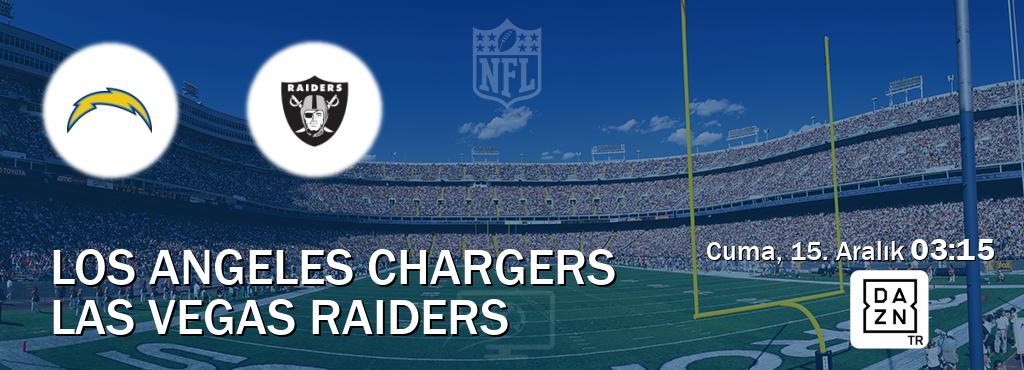 Karşılaşma Los Angeles Chargers - Las Vegas Raiders DAZN'den canlı yayınlanacak (Cuma, 15. Aralık  03:15).