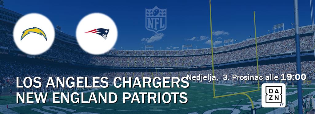 Il match Los Angeles Chargers - New England Patriots sarà trasmesso in diretta TV su DAZN Italia (ore 19:00)