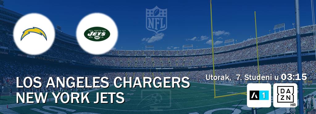 Izravni prijenos utakmice Los Angeles Chargers i New York Jets pratite uživo na Arena Sport 1 i DAZN (Utorak,  7. Studeni u  03:15).